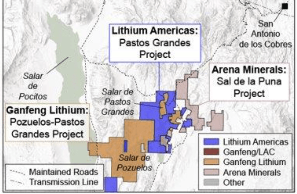 Land ownership in the Pastos Grandes and Pozuelos salars