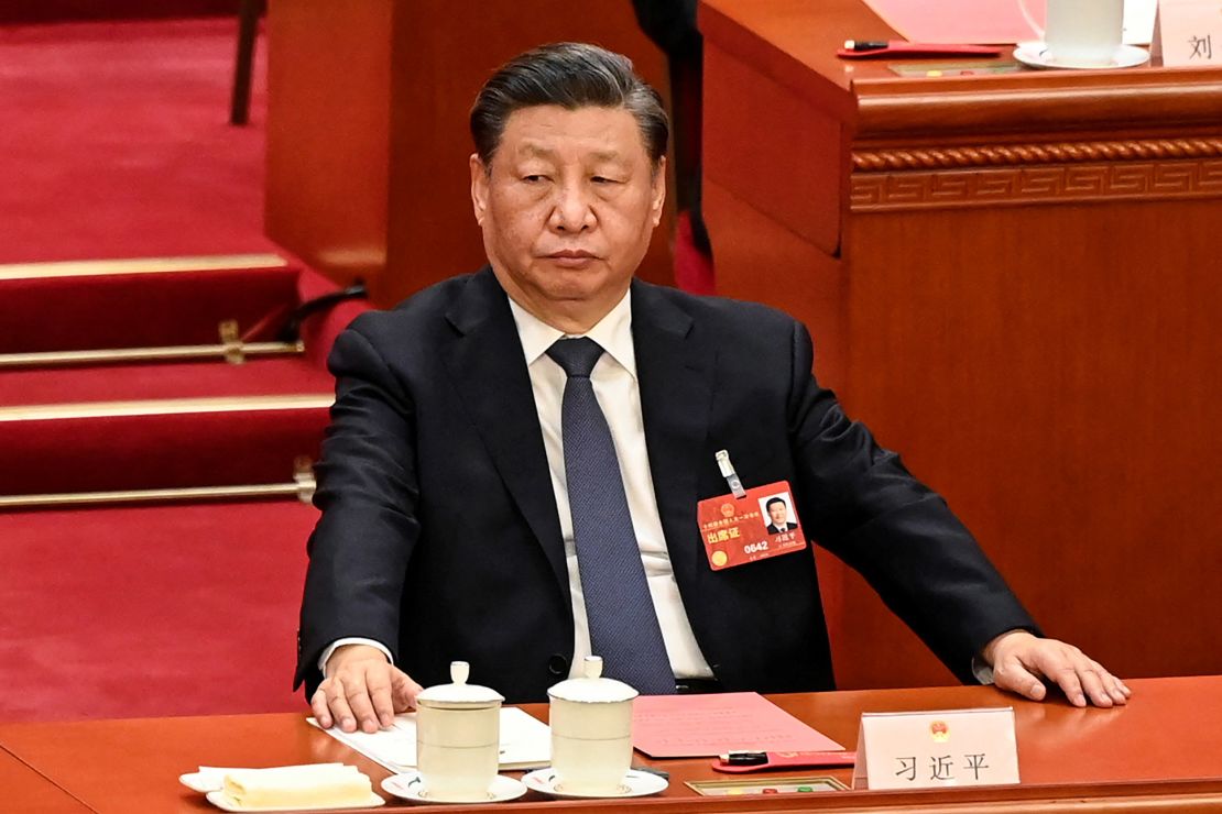 China's President Xi Jinping attends the fourth plenary session of the National People's Congress (NPC) at the Great Hall of the People in Beijing on March 11, 2023. GREG BAKER/Pool via REUTERS